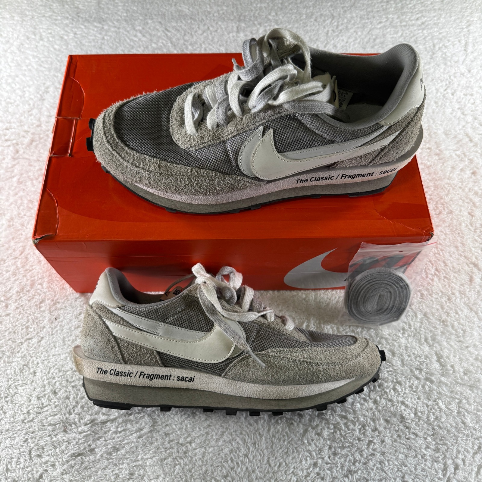 Nike Ld Waffle X Fragment Design X Sacai Gray Sneakers Men's Size 11 Og All